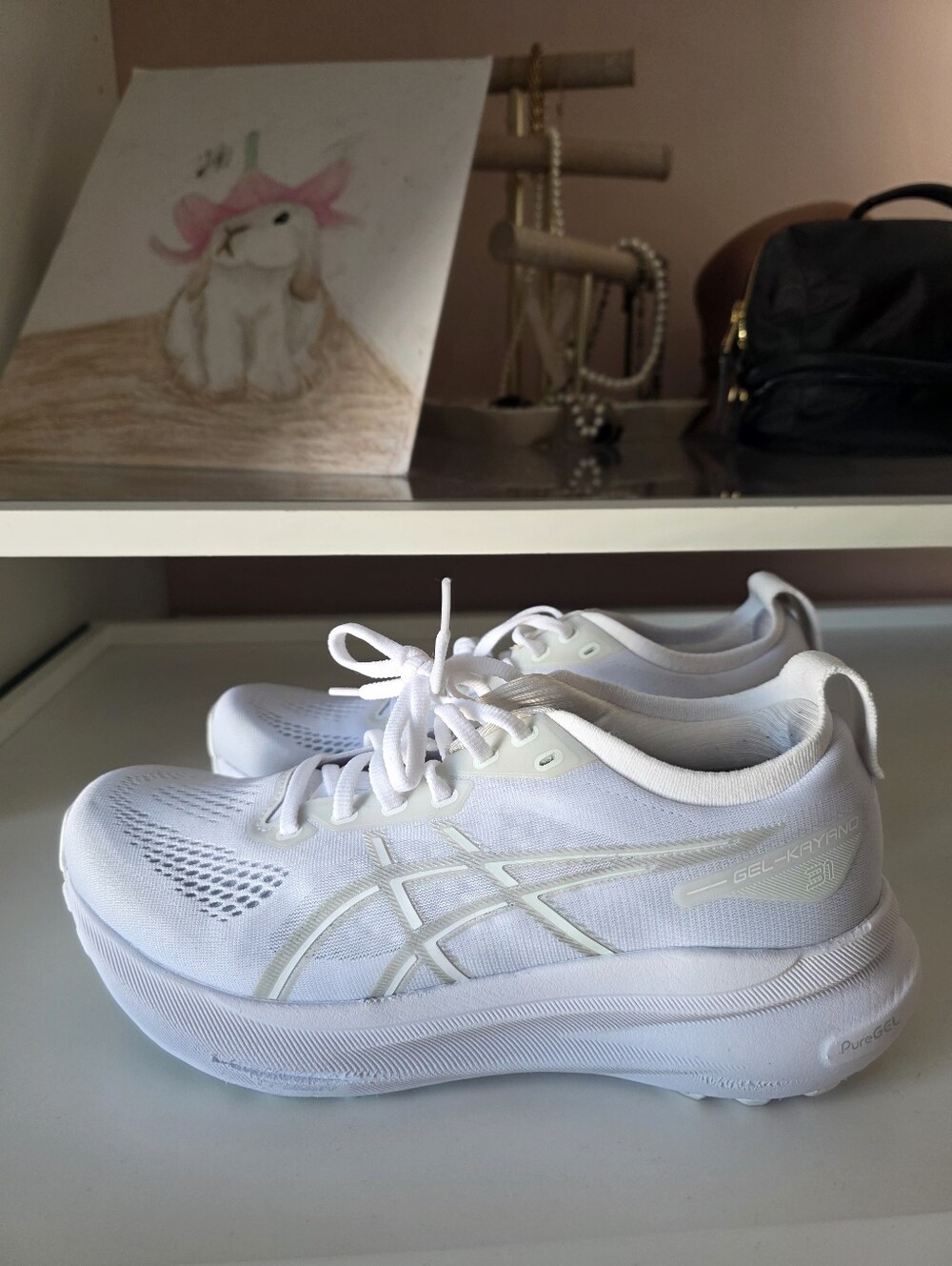 ASICS Women's Gel Nimbus 25 Running Shoes White Sz 9 - Picture 9 of 10